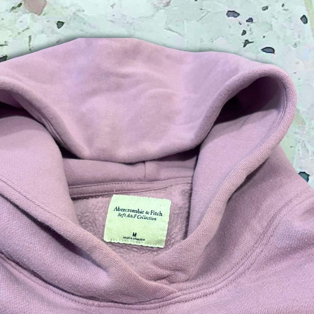Abercrombie & Fitch Soft A&F Collection Hoodie Lilac Purple Size Medium - Picture 4 of 6
